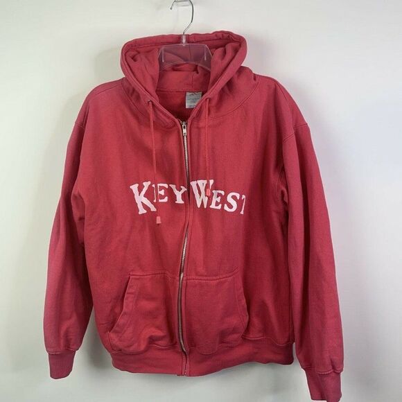 ESY Tops - ESY Key West Hoodie M Pink Full Zip Womens Jacket Graphic Logo Medium